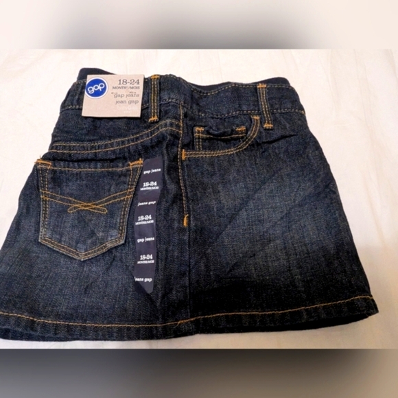 Baby Gap 1969 Denim Blue Jean Mini Skirt Dark Wash Size 18-24 months NWT - Picture 8 of 8